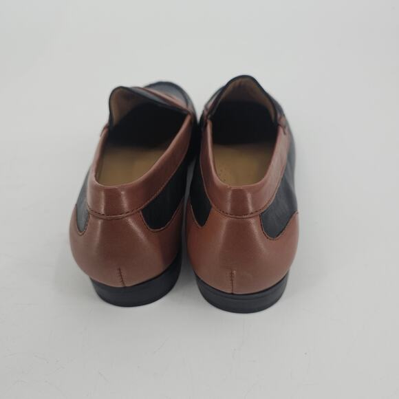 ARRAY Harper Loafer Slip OnTan Brown & Black Leather Loafer Shoe Women's 9 Basic - Picture 5 of 11